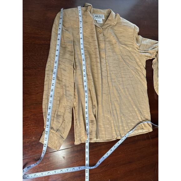 Carlisle Vintage Silk Blouse Size 12 Textured Animal Print Luxury Designer - Picture 6 of 9